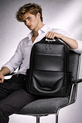 Men's Real Leather Backpack - Keswick