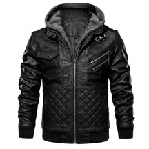Men's Real Leather Bomber Jacket with Removable Hood – Leather Elegance