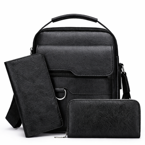 Men's Real Leather Satchel - Leepus 3 in 1