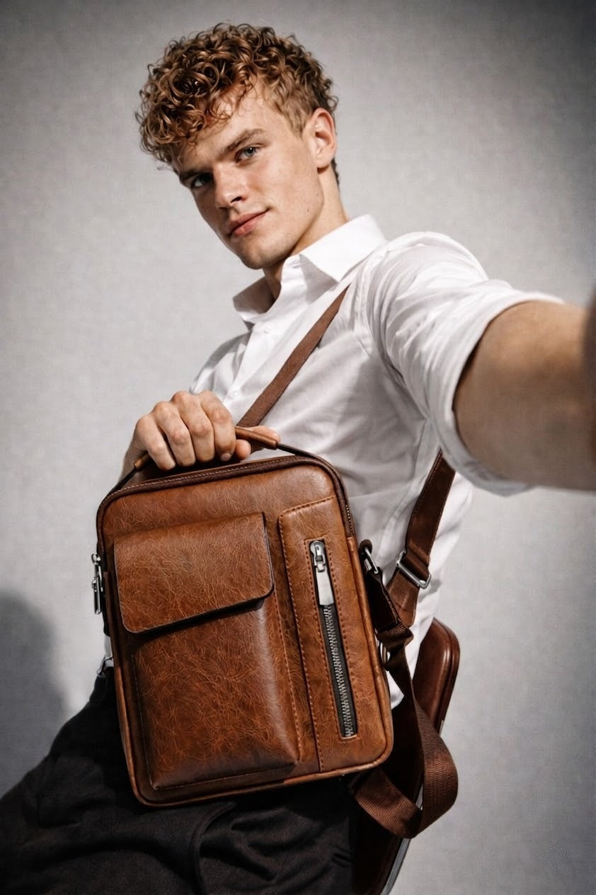 Men's Real Leather Satchel - Thornbury