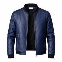 Men's Real Leather Slim Fit Biker Jacket – Donk