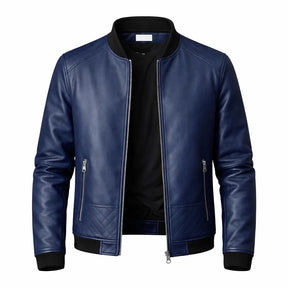 Men's Real Leather Slim Fit Biker Jacket – Donk