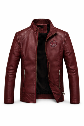 Men's Real Leather Slim Fit Biker Jacket – Raven