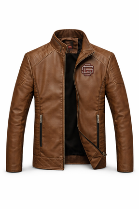 Men's Real Leather Slim Fit Biker Jacket – Raven