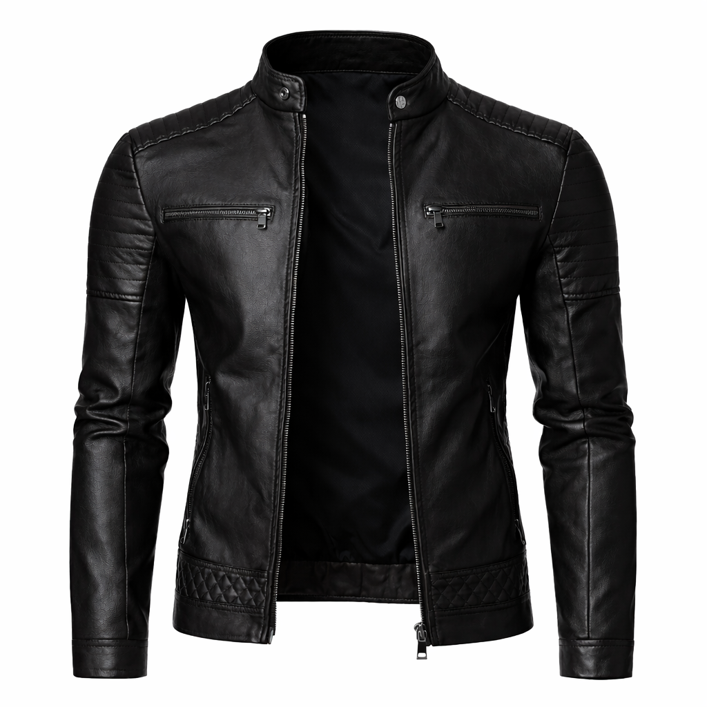 Men's Real Leather Slim Fit Biker Jacket – Rider