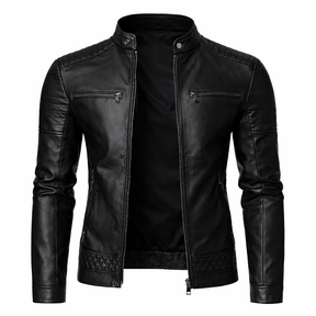 Men's Real Leather Slim Fit Biker Jacket – Rider