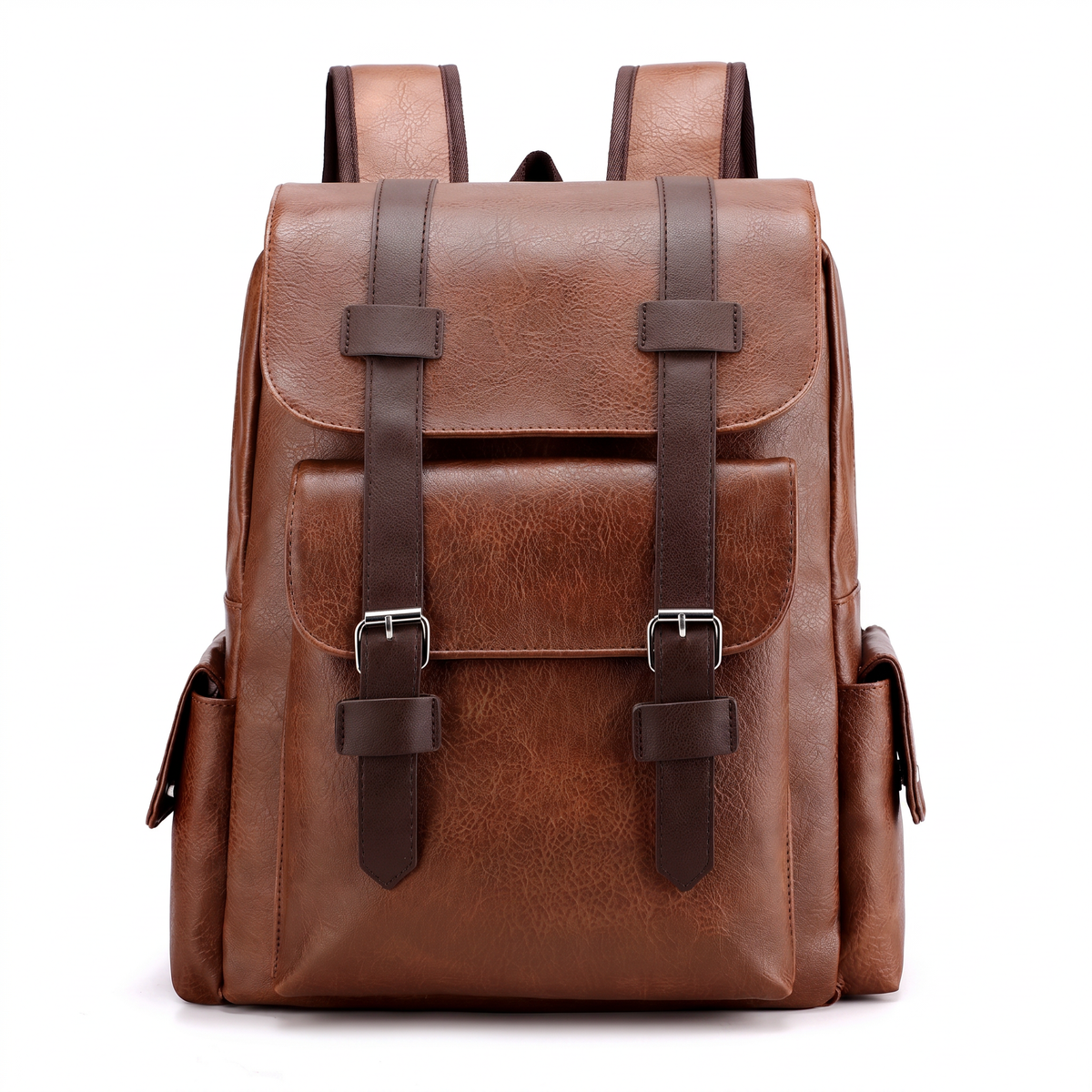 Men's Leather Backpack - Cluster