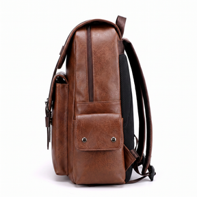 Men's Leather Backpack - Cluster
