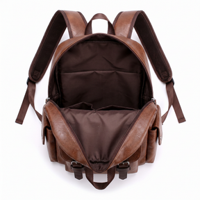 Men's Leather Backpack - Cluster