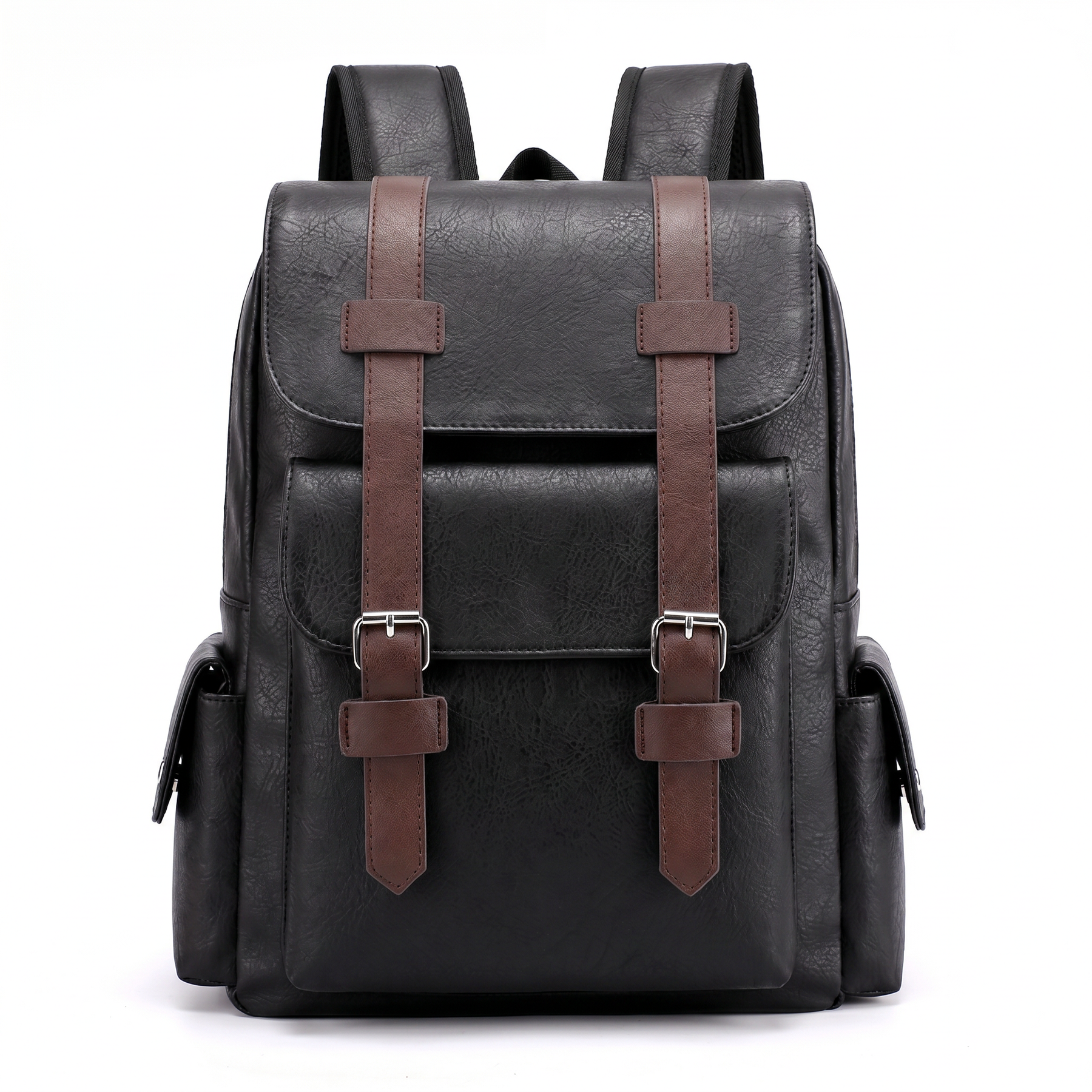 Men's Leather Backpack - Cluster