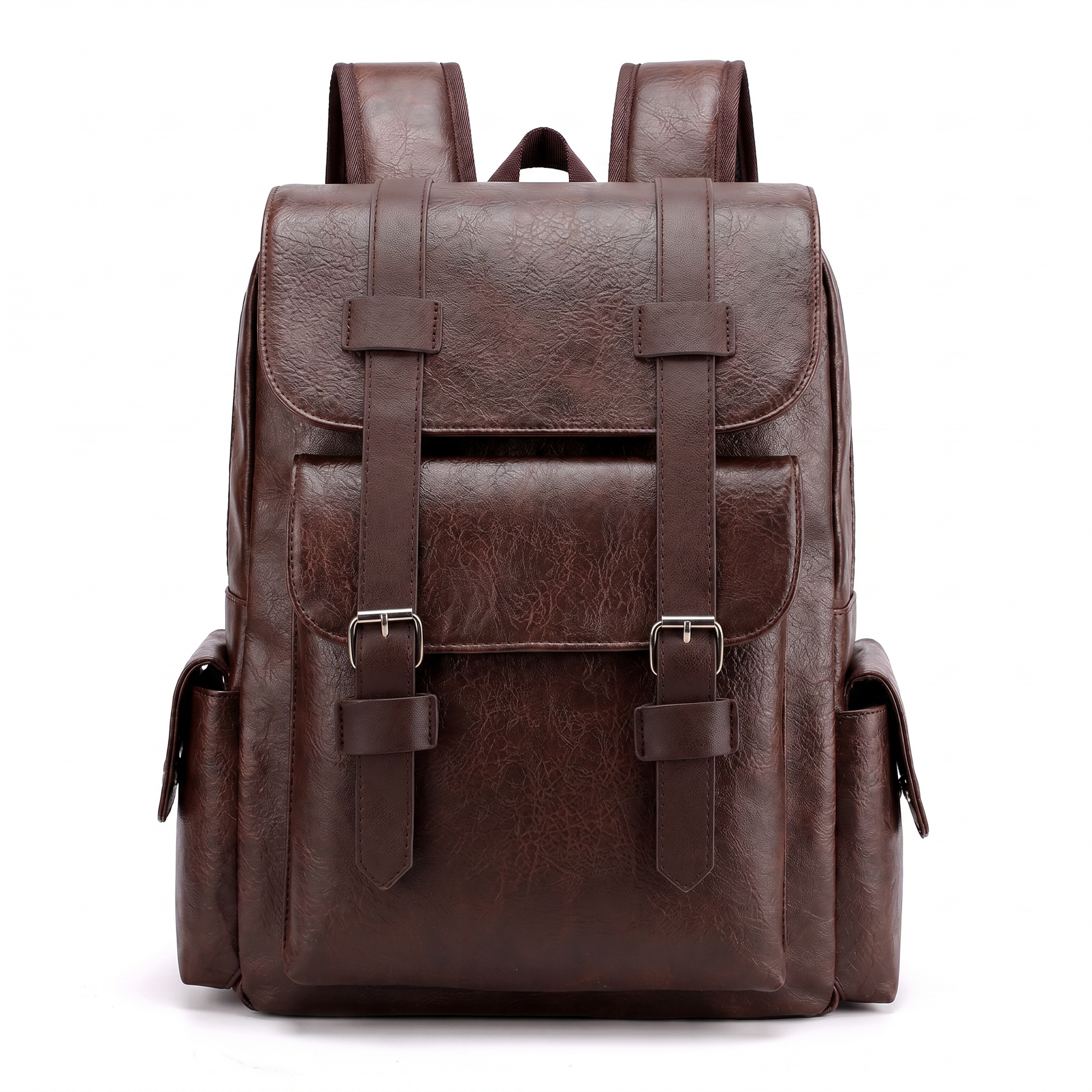 Men's Leather Backpack - Cluster