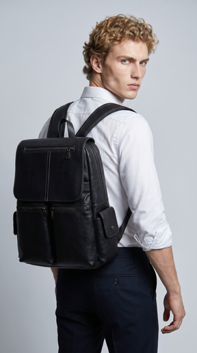 Men's Leather Backpack - Demetrius