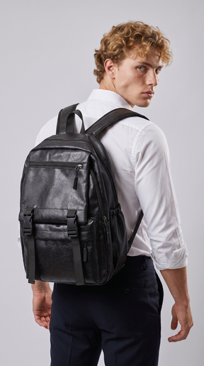 Men's Leather Backpack - Nocturne