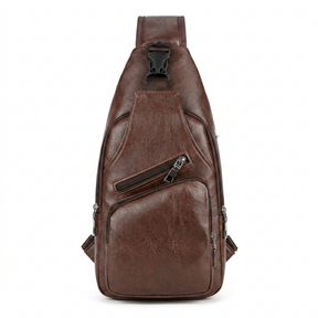 Men's Leather Crossbody Bag - Riot