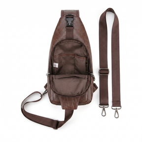 Men's Leather Crossbody Bag - Riot