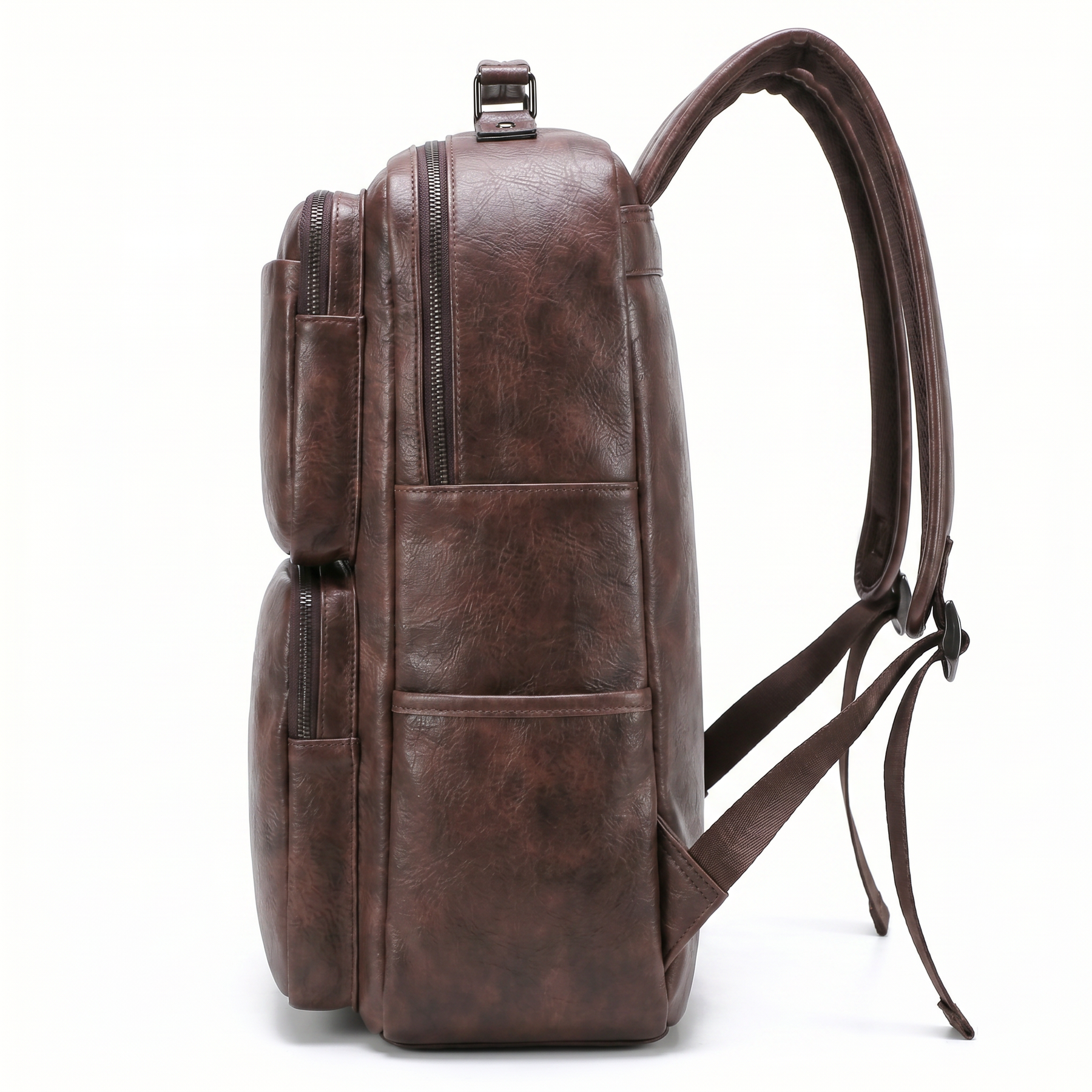 Men's Real Leather Backpack - Job Style