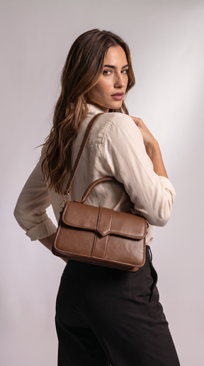 Women's Genuine Leather Top Handle Bag - Amelia