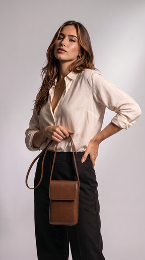 Women's Genuine Leather Crossbody Bag - Bella