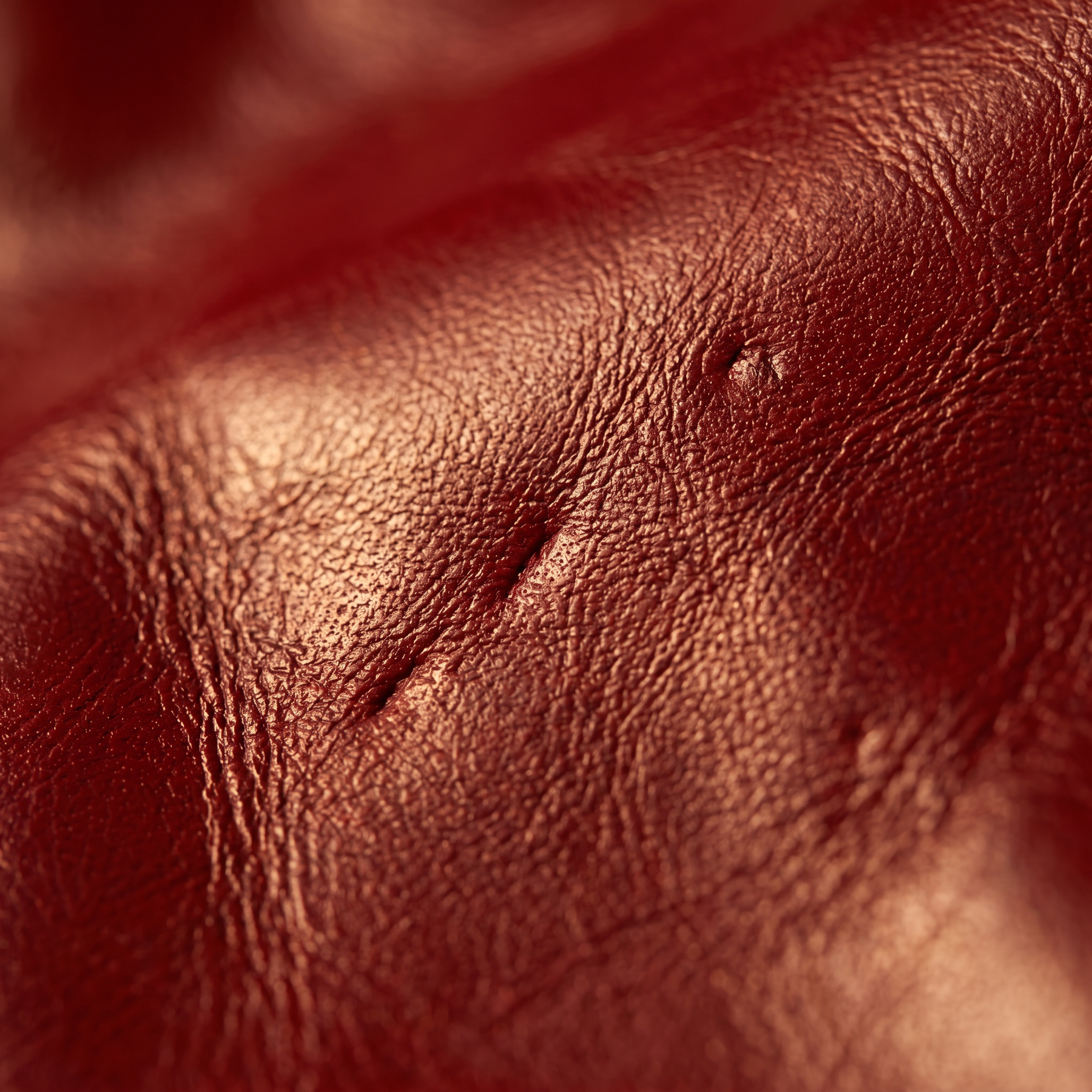 Women's Genuine Leather Hobo Bag - Cherry