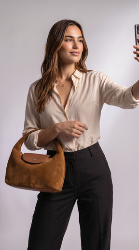 Women's Genuine Leather Hobo Bag - Fatima