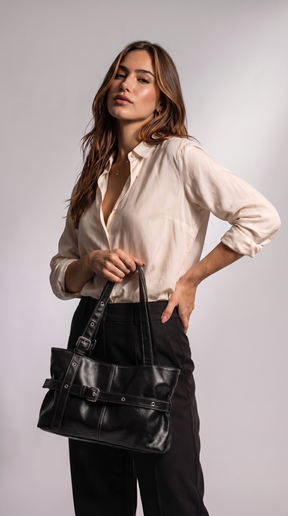 Women's Genuine Leather Shoulder Bag - Omega