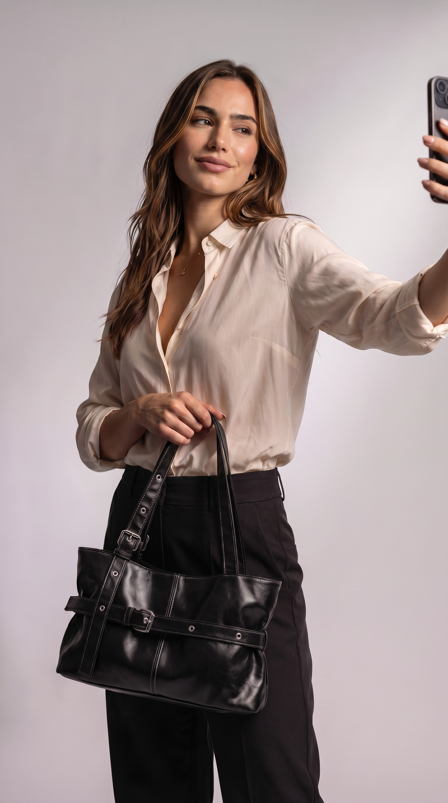Women's Genuine Leather Shoulder Bag - Omega