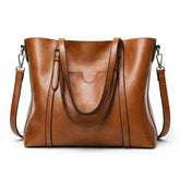 Women's Genuine Leather Messenger Bag - Elegant Woman