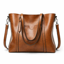 Women's Genuine Leather Messenger Bag - Elegant Woman