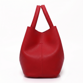 Women's Genuine Leather Messenger Bag - Heart