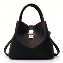 Women's Genuine Leather Messenger Bag - Heart