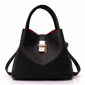 Women's Genuine Leather Messenger Bag - Heart