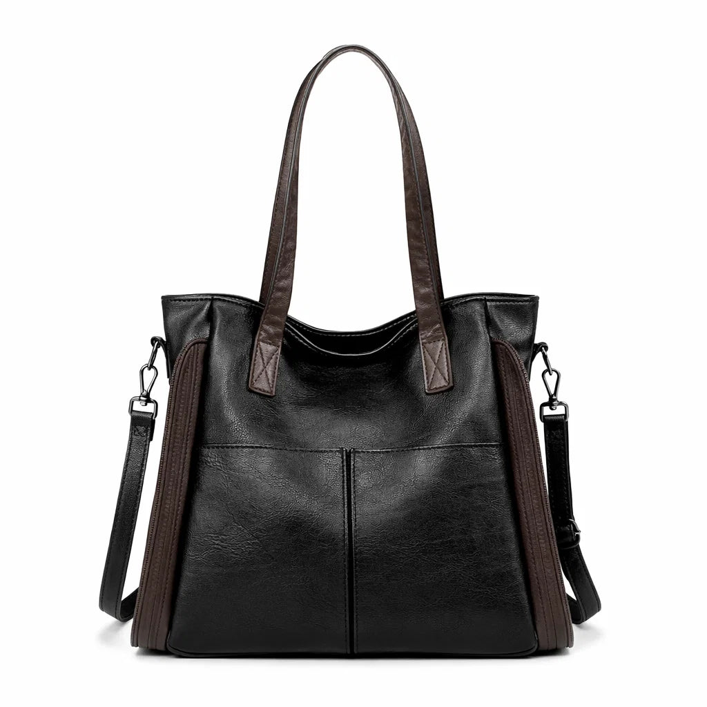 Women's Genuine Leather Messenger Bag - Sofia Vintage Girl