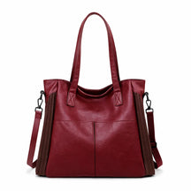 Women's Genuine Leather Messenger Bag - Sofia Vintage Girl