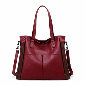 Women's Genuine Leather Messenger Bag - Sofia Vintage Girl