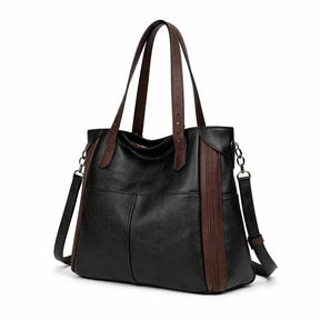 Women's Genuine Leather Messenger Bag - Sofia Vintage Girl