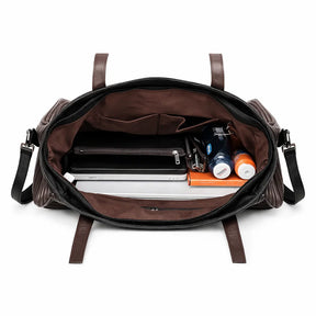 Women's Genuine Leather Messenger Bag - Sofia Vintage Girl