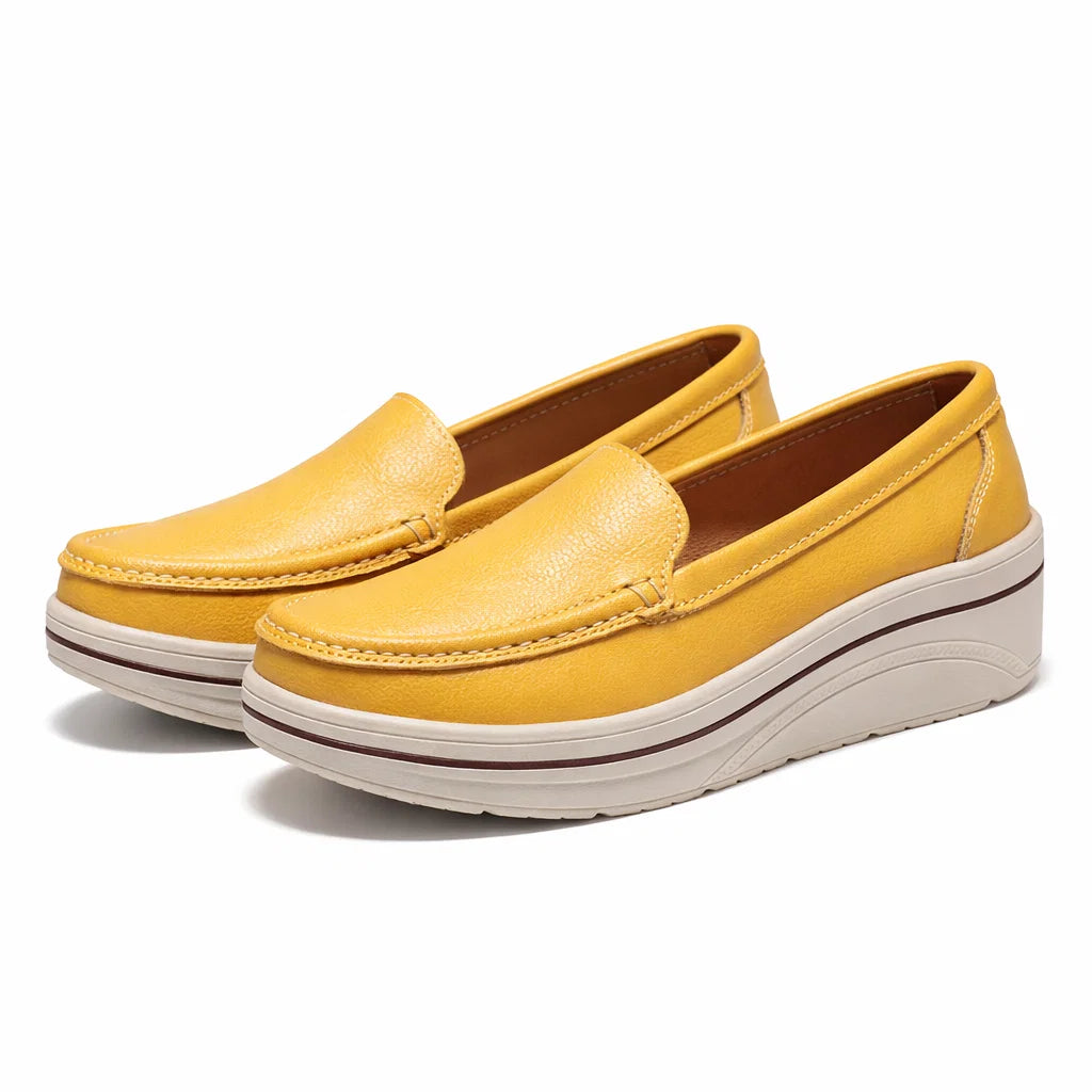 Women's Genuine Leather Platform Loafers – Maria