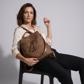Women's Leather Backpack - Erza