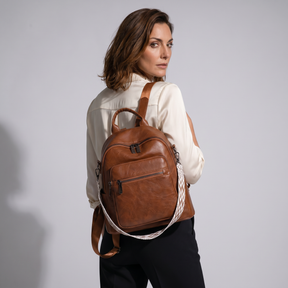 Women's Leather Backpack - Field
