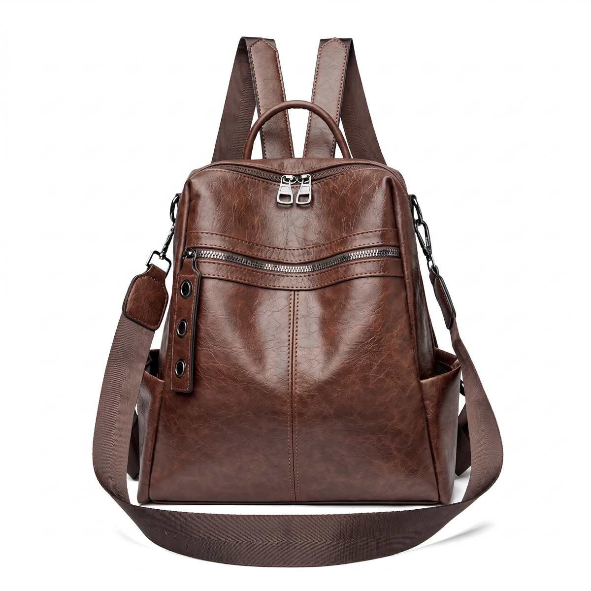 Women's Leather Backpack - Jade