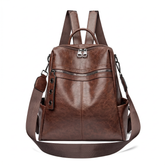 Women's Leather Backpack - Jade
