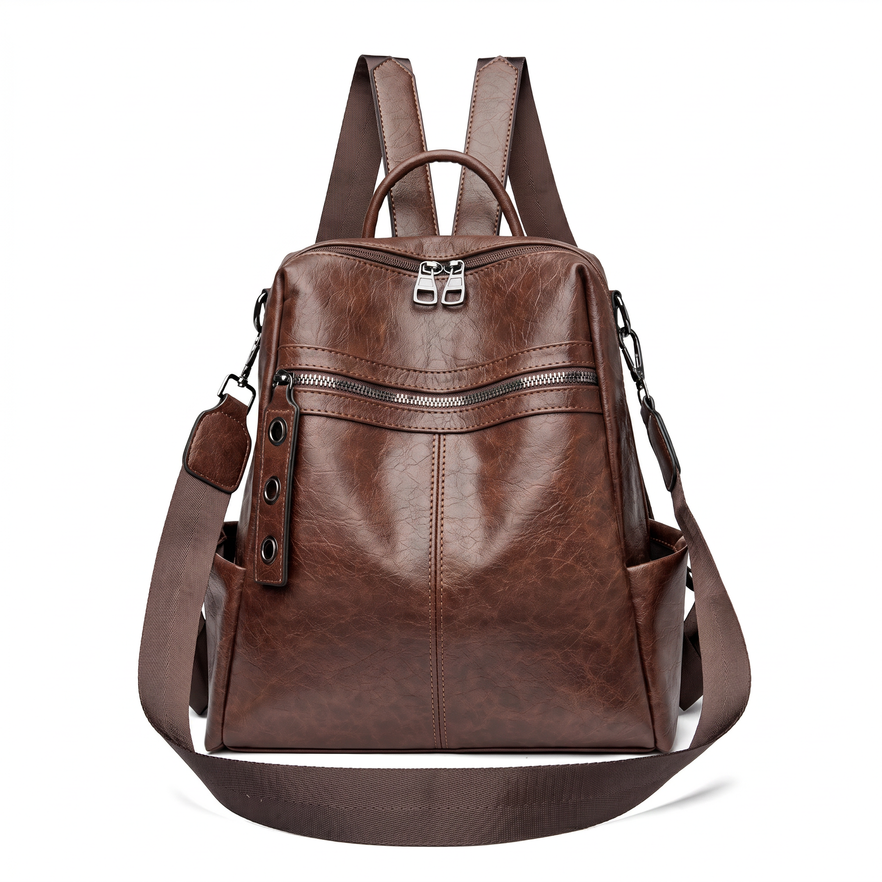 Women's Leather Backpack - Jade