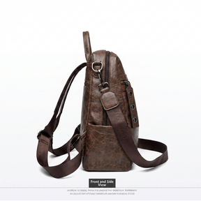 Women's Leather Backpack - Jade