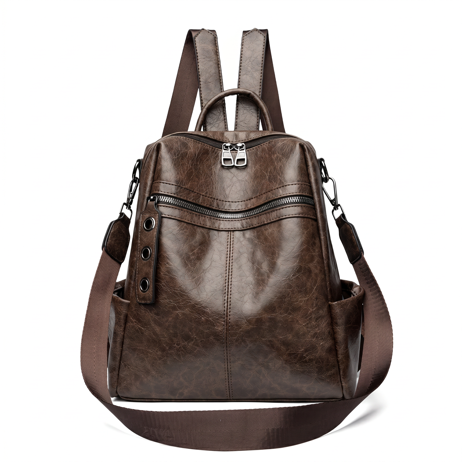 Women's Leather Backpack - Jade