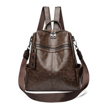 Women's Leather Backpack - Jade