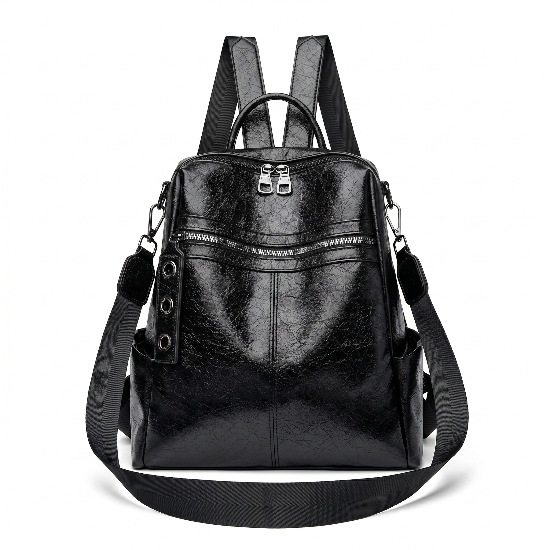 Women's Leather Backpack - Jade