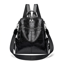 Women's Leather Backpack - Jade
