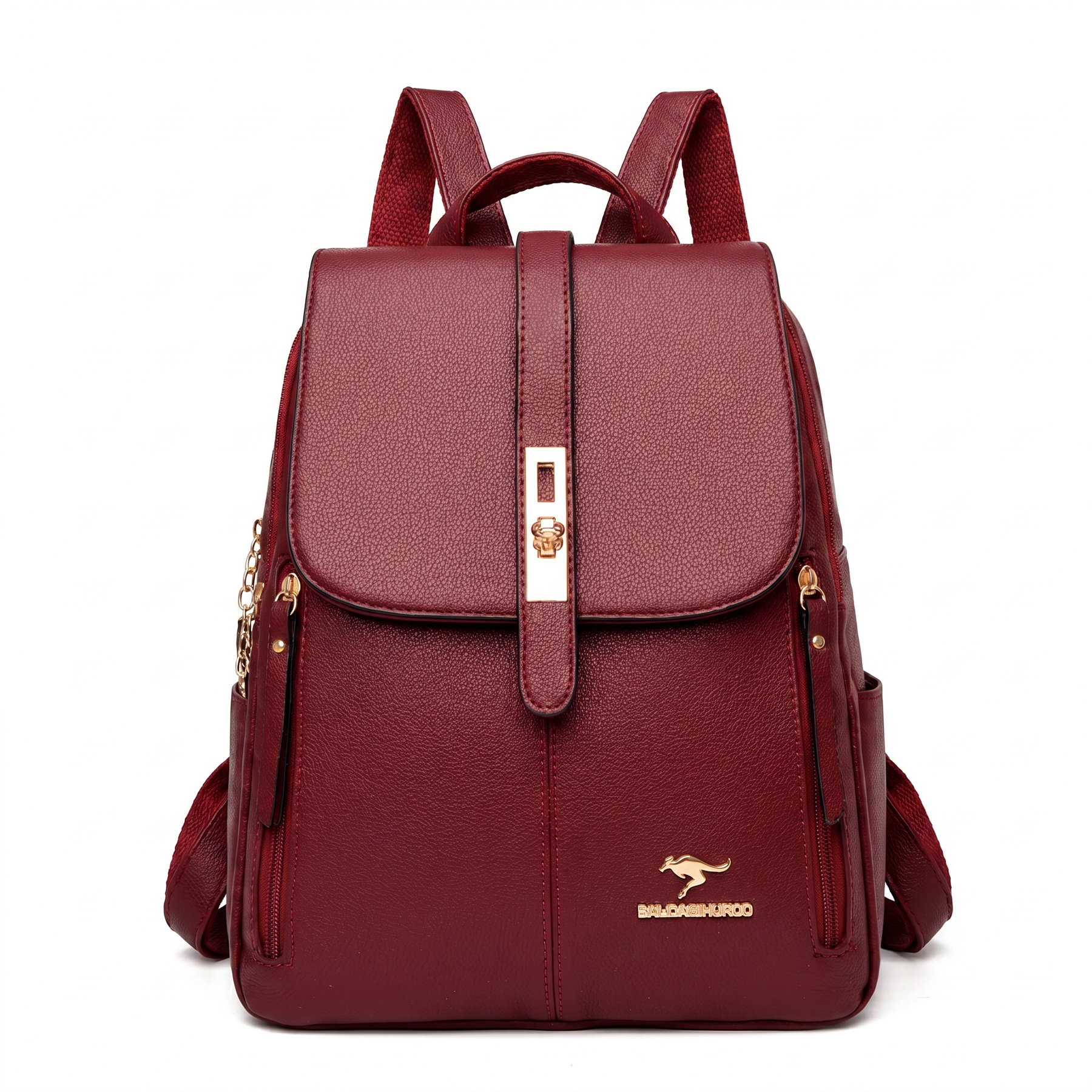 Women's Leather Backpack - Kangaroo