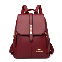 Women's Leather Backpack - Kangaroo