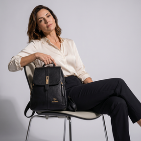 Women's Leather Backpack - Kangaroo